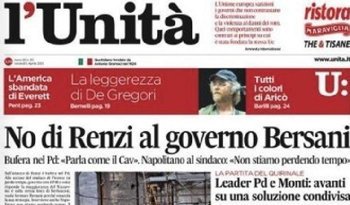 Rissa nel Pd: renziani contro l'Unità