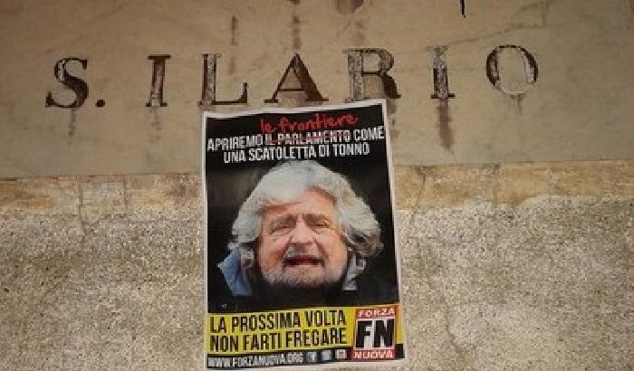 00D0C9-NEWS_105932 Forza nuova: blitz anti immigrazione a casa di Beppe Grillo