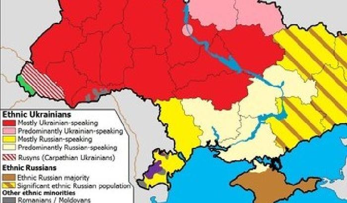 La mappa etnico-linguistica dell'Ucraina