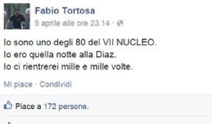 L'atteggiamento cameratesca del poliziotto della Diaz: lo rifarei