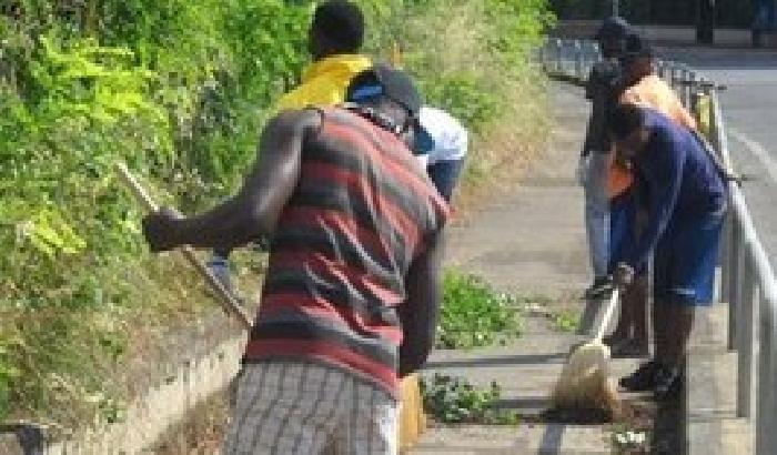 Nubifragio Firenze, i profughi aiutano il Comune a pulire le strade