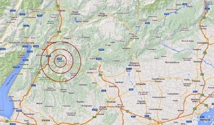 La terra trema tra Trentino Alto Adige e Veneto