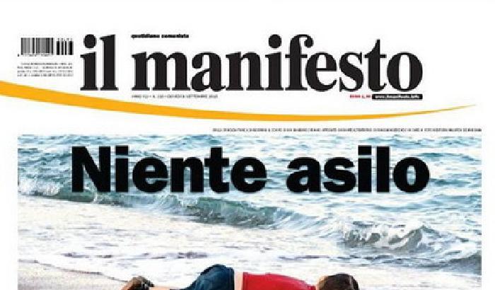 La prima pagina del Manifesto
