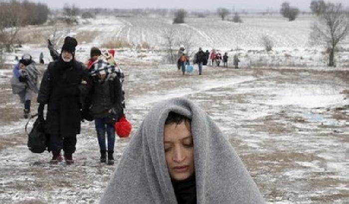Profughi siriani al freddo e al gelo