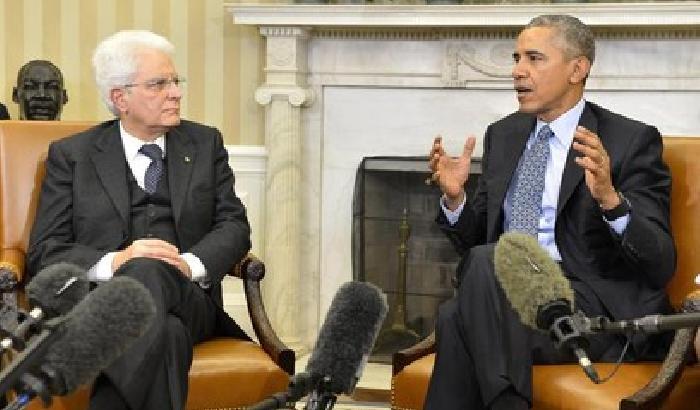 Obama a Mattarella: grazie per l'aiuto a Mosul