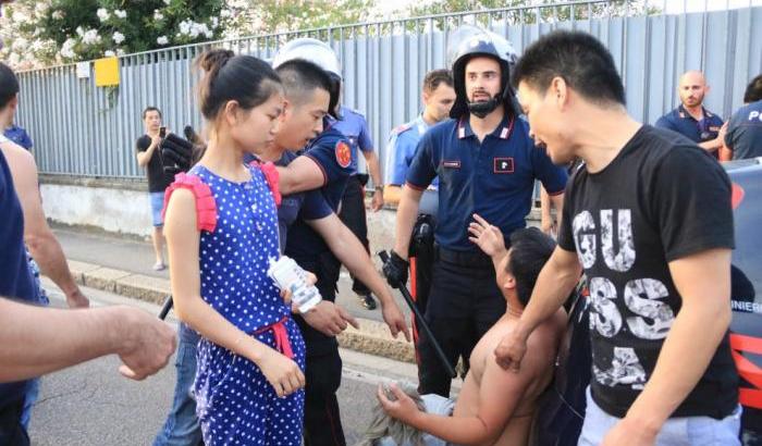 Un momento degli scontri