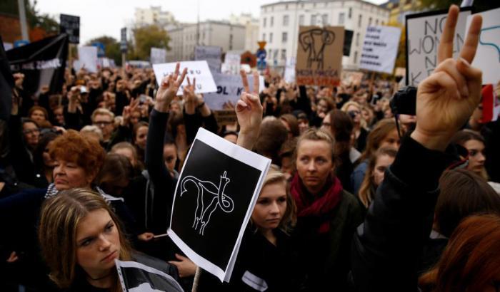 Manifestazione in difesa del diritto all'aborto