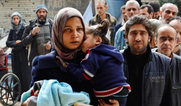 La gente fugge dall'Isis