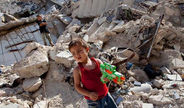 Bambini ad Aleppo