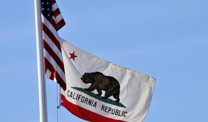 La bandiera della California e degli Usa