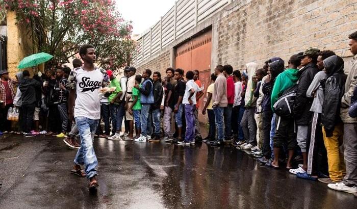 Migranti a Roma, immagine d'archivio