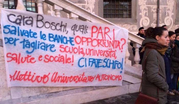 Protesta contro Maria Elena Boschi