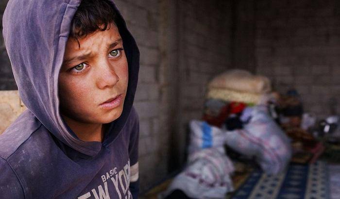 Bambino siriano, immagine d'archivio