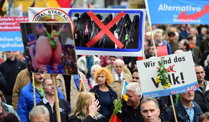 Una manifestazione dell'Afd in Germania