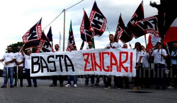 Una manifestazione di Forza Nuova a Rimini