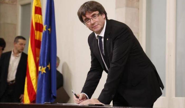 Carles Puigdemont in parlamento
