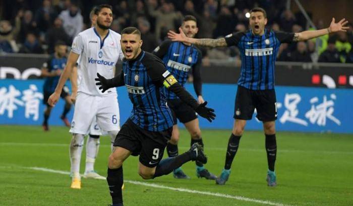 Icardi esulta dopo il gol