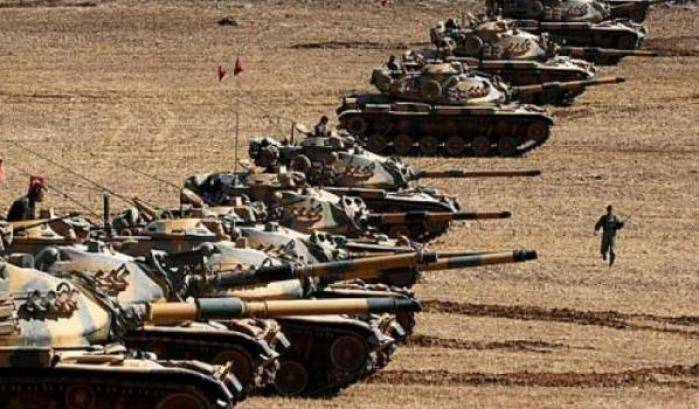 carri armati al confine di Afrin