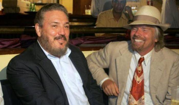 Fidelito Castro in una fotografia con Richard Branson