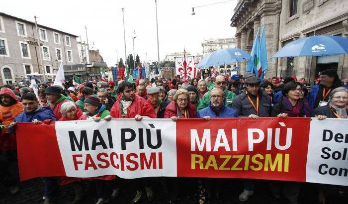Il corteo antifascista