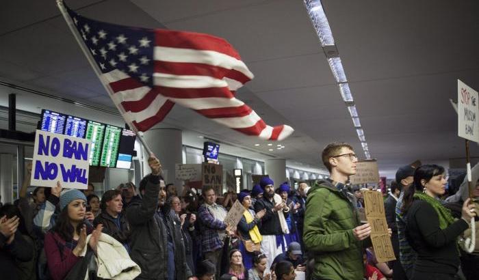 Manifestazione contro Trump