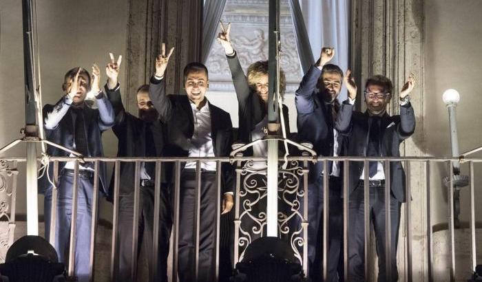 I ministri grillini dal balcone