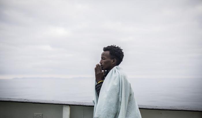 Uno dei migranti salvati