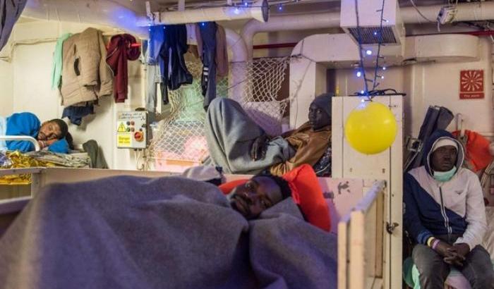 Migranti a bordo della Sea Watch
