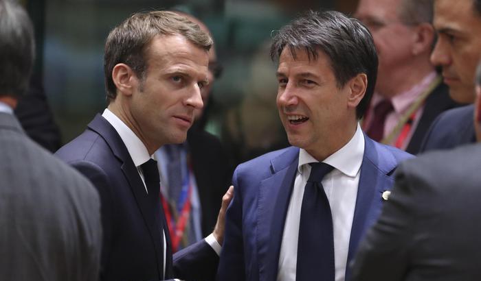 Emmanuel Macron e Giuseppe Conte