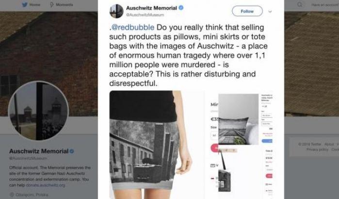 Le maglie con le immagini dei lager nazisti in vendita