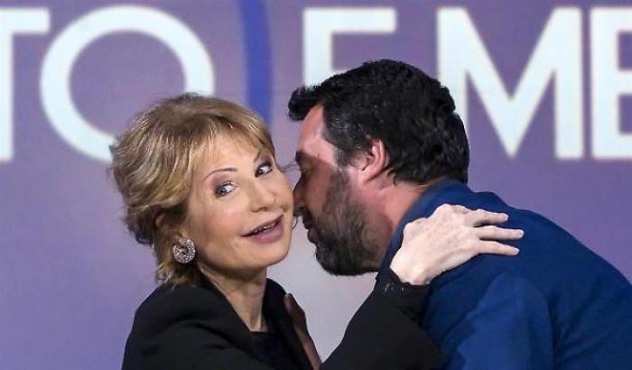 Lilli Gruber e Matteo Salvini
