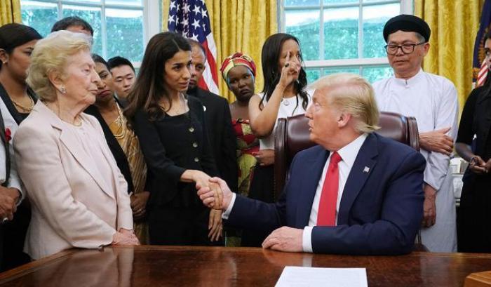 Nadia Murad e Trump