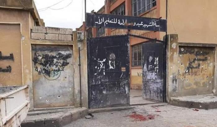 00054E3D-bomba-su-una-scuola-a-idlib Bomba su una scuola a Idlib