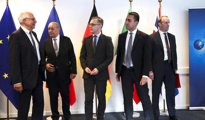00054F08-josep-borrell-jean-yves-le-drian-heiko-maas-luigi-di-maio-e-dominic-raab Josep Borrell, Jean-Yves Le Drian, Heiko Maas, Luigi Di Maio e Dominic Raab