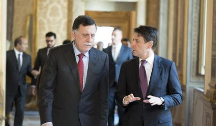 Sarraj e Conte nel corso dell'ultimo incontro