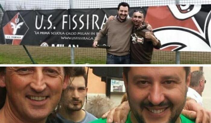 Salvini con Antonio Iannone e Maurizio Agostini