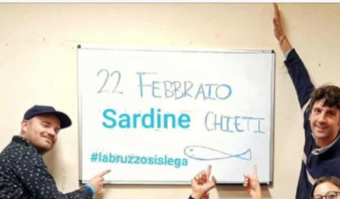 Membri abruzzesi del Movimento delle Sardine