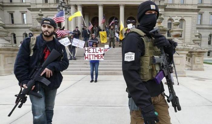 Manifestanti anti-lockdown nel Michigan