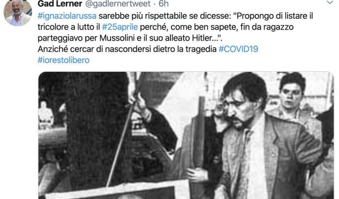 0005625C-il-tweet-di-gad-lerner-su-la-russa Il tweet di Gad Lerner su La Russa
