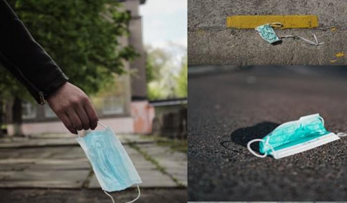 Ora è emergenza inquinamento: a Roma multe fino a 500 euro per chi getta a terra mascherine e guanti