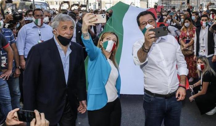 Tajani, Meloni e Salvini