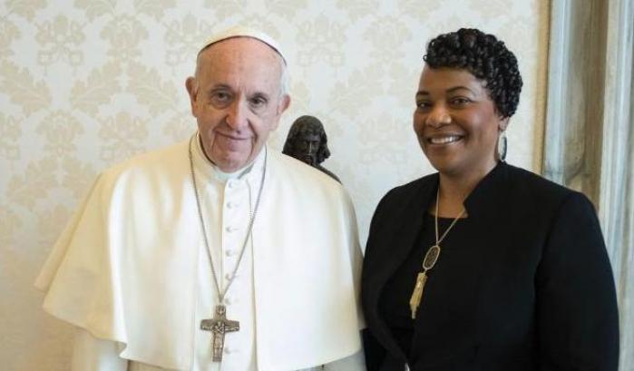 00056FBA-bernice-king-e-papa-francesco Bernice King e papa Francesco