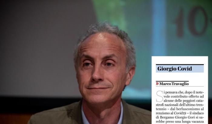 Travaglio contro Gori, lo chiama Giorgio Covid e scatena le ire del web