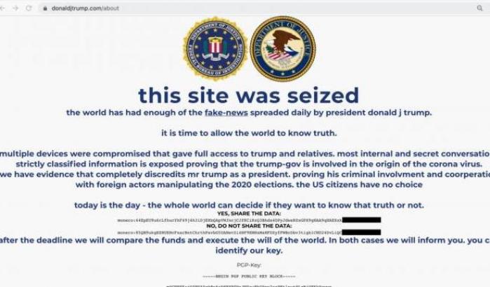 Il messaggio degli hacker