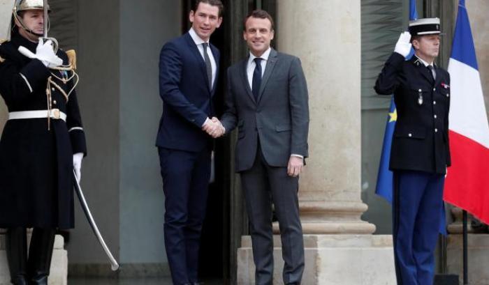 000587A5-kurz-e-macron-cancelliere-austriaco-e-presidente-francese Kurz e Macron, cancelliere austriaco e presidente francese