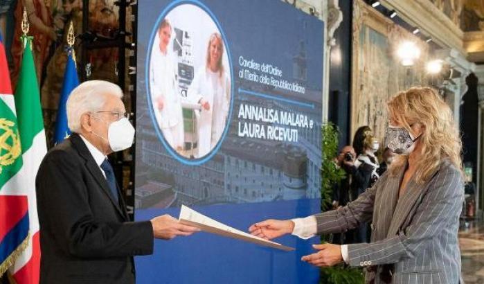 Annalisa Malara, medico anestesista dell'ospedale di Codogno premiata da Mattarella