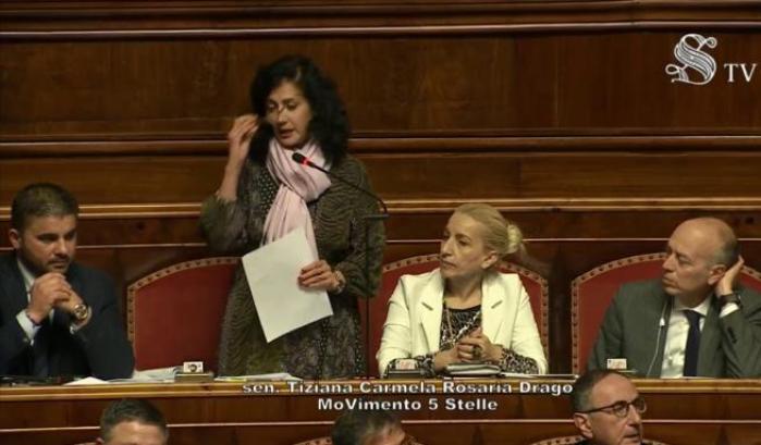 La senatrice Tiziana Carmela Rosaria Drago (ex M5s) ora di Popolo Protagonista
