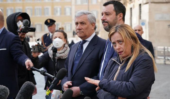 000597F8-tajani-meloni-e-salvini Tajani, Meloni e Salvini