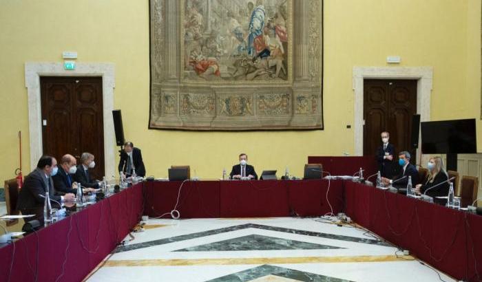 00059B43-nicola-zingaretti Nicola Zingaretti e la delegazioni da Draghi