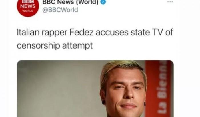 Fedez sulla Bbc